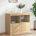 vidaXL Szafka z oświetleniem LED, dąb sonoma, 81x37x67 cm
