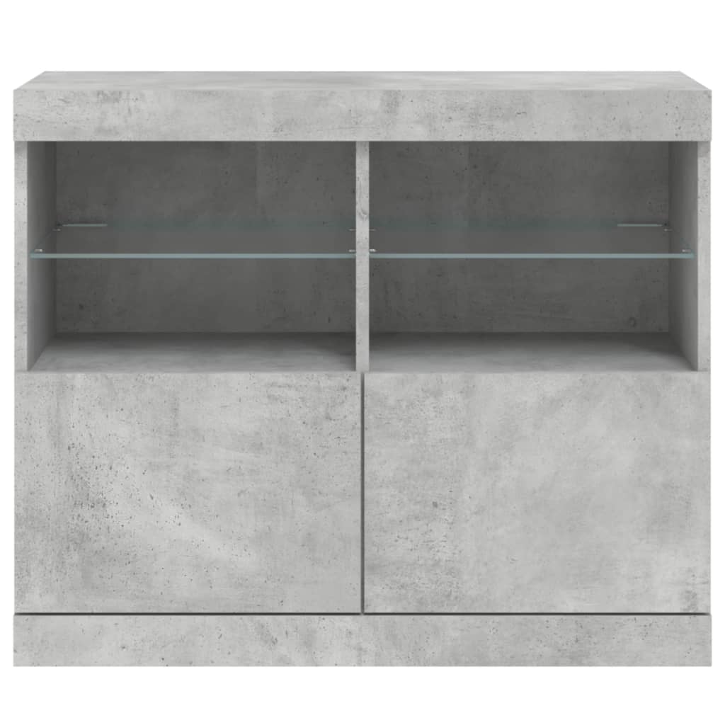 vidaXL Szafka z oświetleniem LED, szarość betonu, 81x37x67 cm