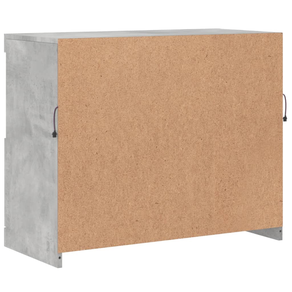 vidaXL Szafka z oświetleniem LED, szarość betonu, 81x37x67 cm