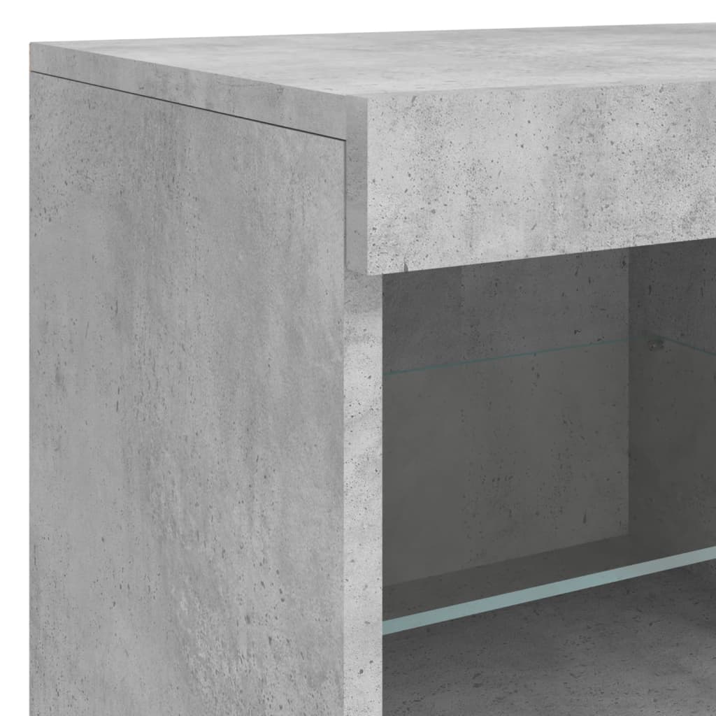 vidaXL Szafka z oświetleniem LED, szarość betonu, 81x37x67 cm