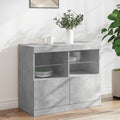 vidaXL Szafka z oświetleniem LED, szarość betonu, 81x37x67 cm