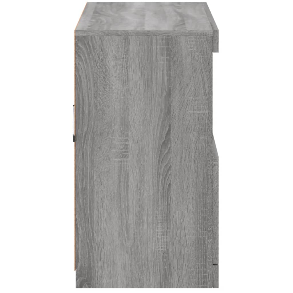 vidaXL Szafka z oświetleniem LED, szary dąb sonoma, 81x37x67 cm