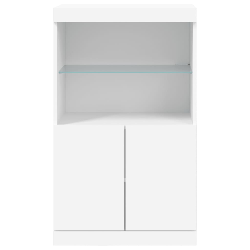 vidaXL Szafka z oświetleniem LED, biała, 60,5x37x100 cm