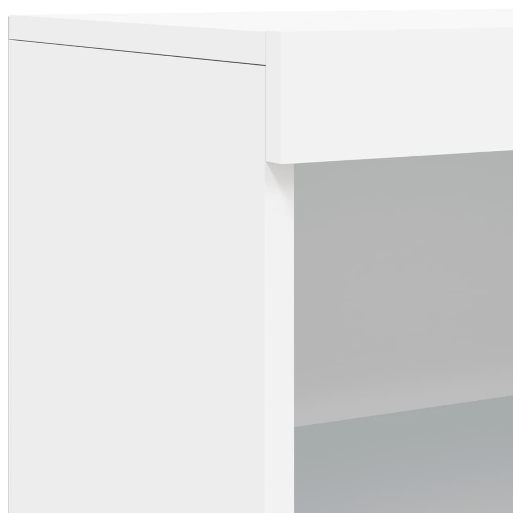 vidaXL Szafka z oświetleniem LED, biała, 60,5x37x100 cm