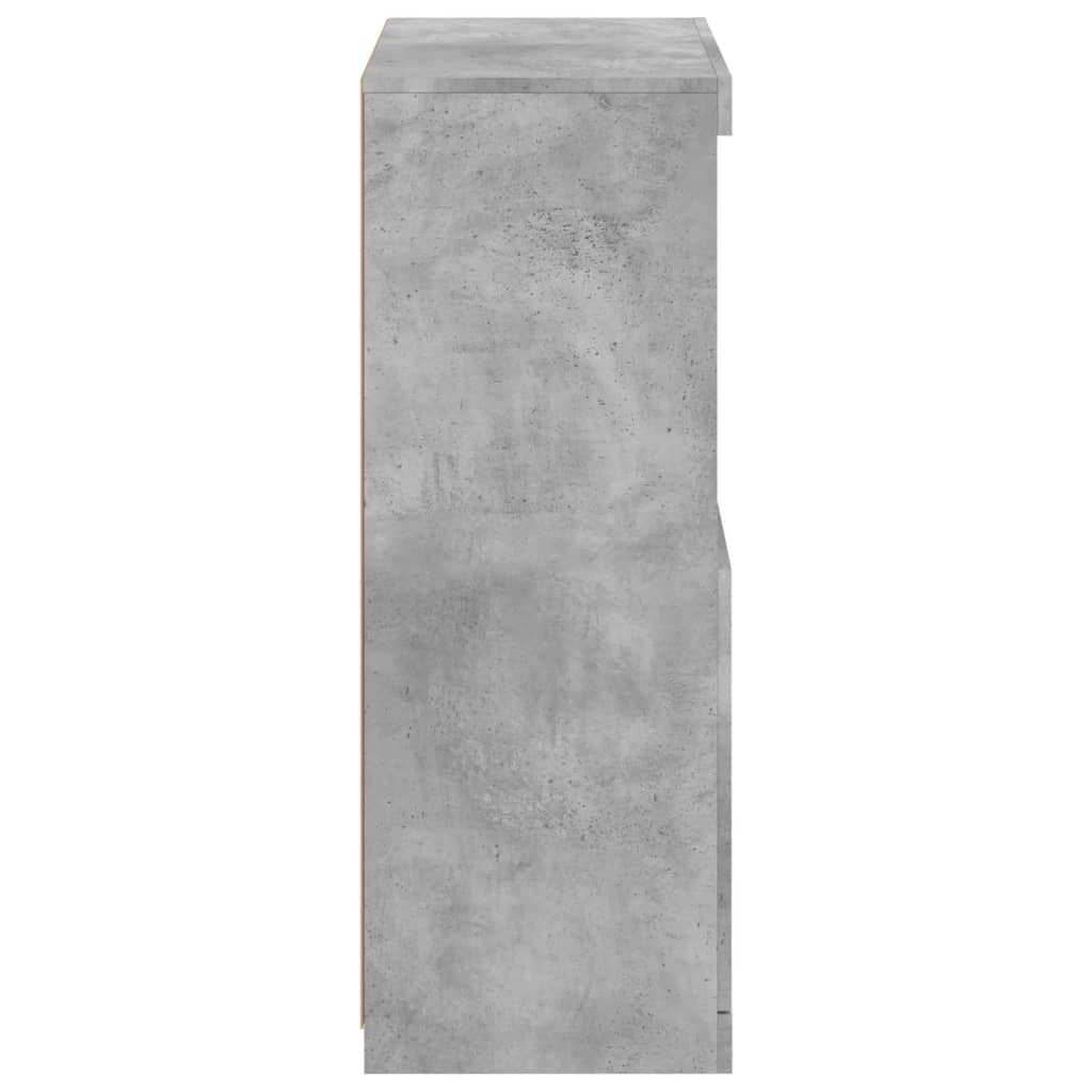 vidaXL Szafka z oświetleniem LED, szarość betonu, 60,5x37x100 cm