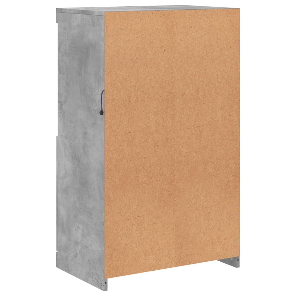 vidaXL Szafka z oświetleniem LED, szarość betonu, 60,5x37x100 cm