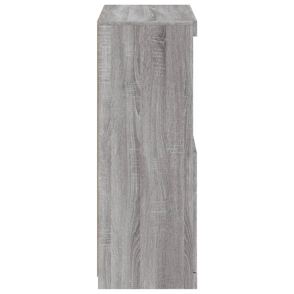 vidaXL Szafka z oświetleniem LED, szary dąb sonoma, 60,5x37x100 cm