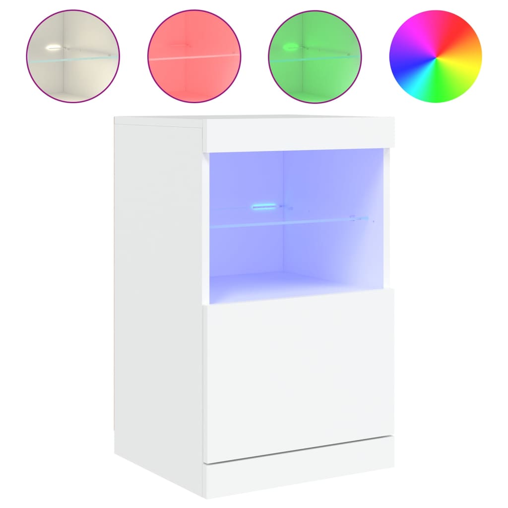 vidaXL Szafka z oświetleniem LED, biała, 41x37x67 cm