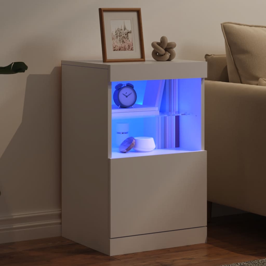 vidaXL Szafka z oświetleniem LED, biała, 41x37x67 cm