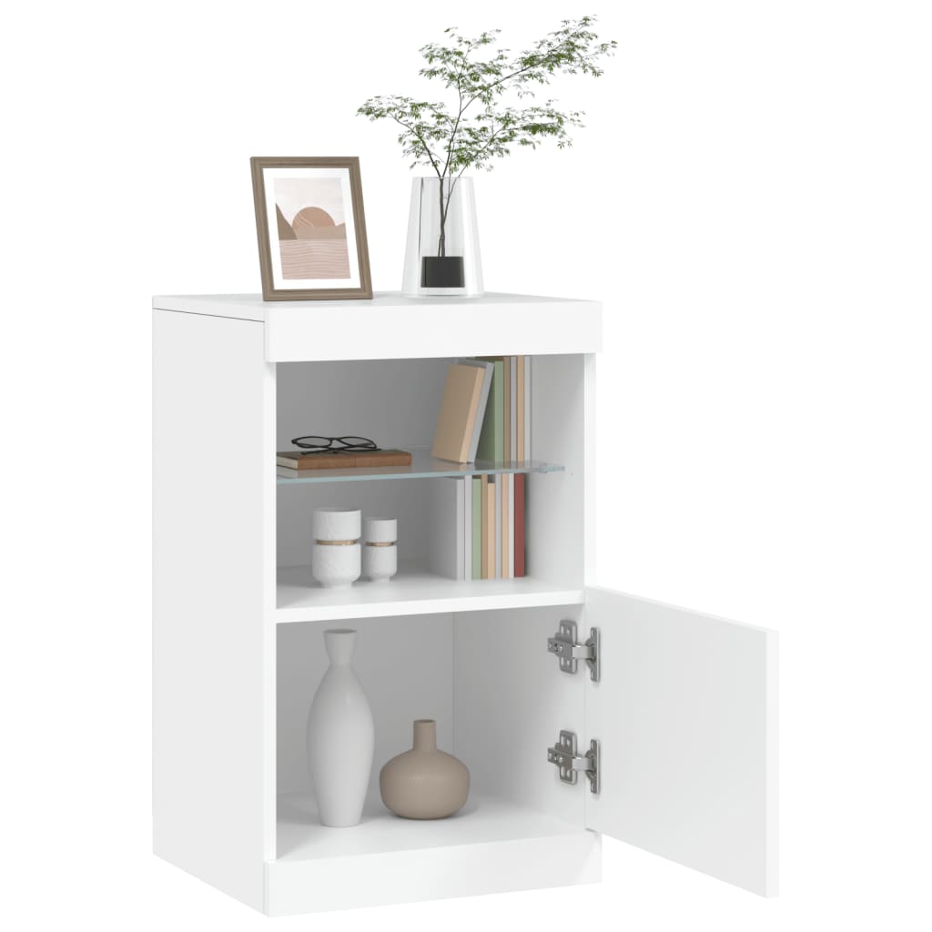 vidaXL Szafka z oświetleniem LED, biała, 41x37x67 cm