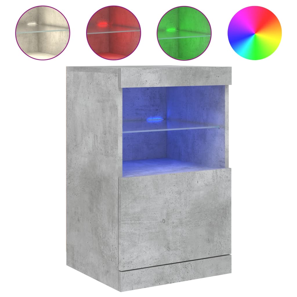 vidaXL Szafka z oświetleniem LED, szarość betonu, 41x37x67 cm