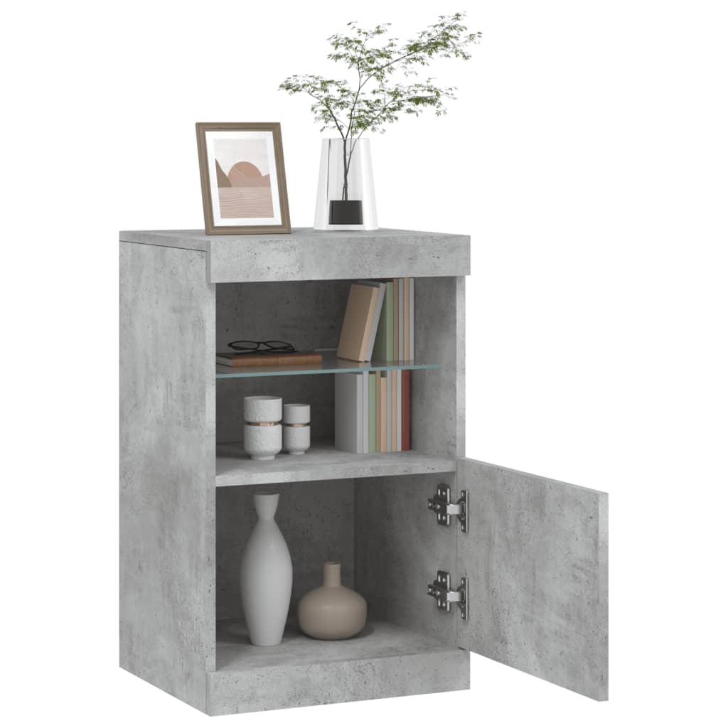 vidaXL Szafka z oświetleniem LED, szarość betonu, 41x37x67 cm
