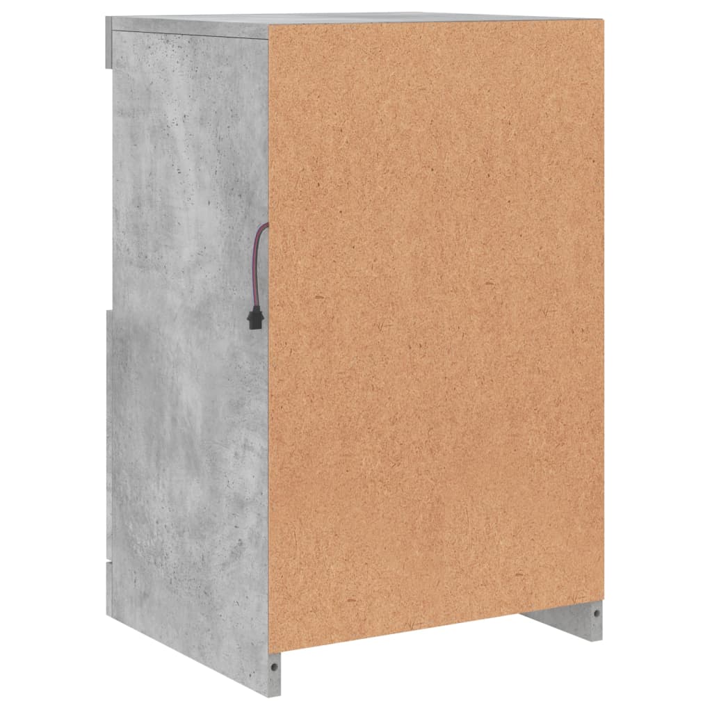 vidaXL Szafka z oświetleniem LED, szarość betonu, 41x37x67 cm