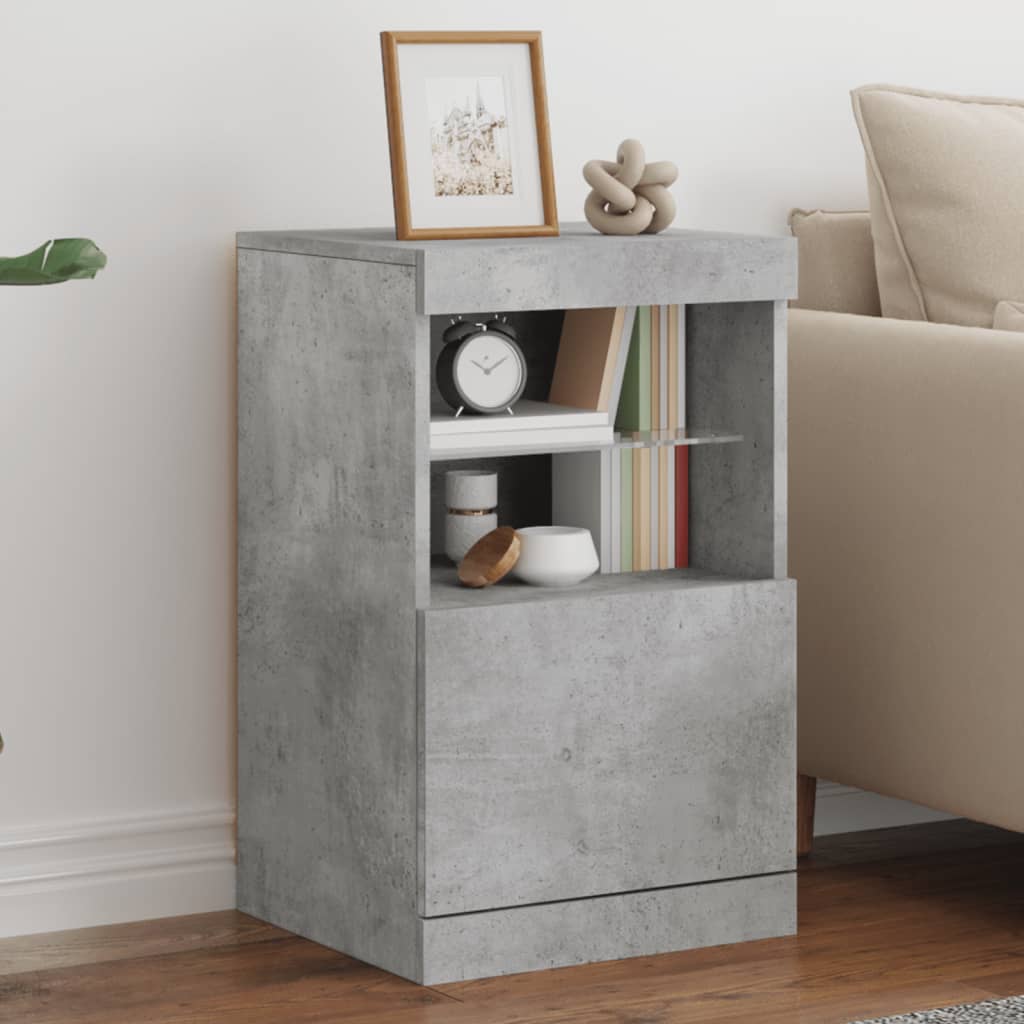 vidaXL Szafka z oświetleniem LED, szarość betonu, 41x37x67 cm
