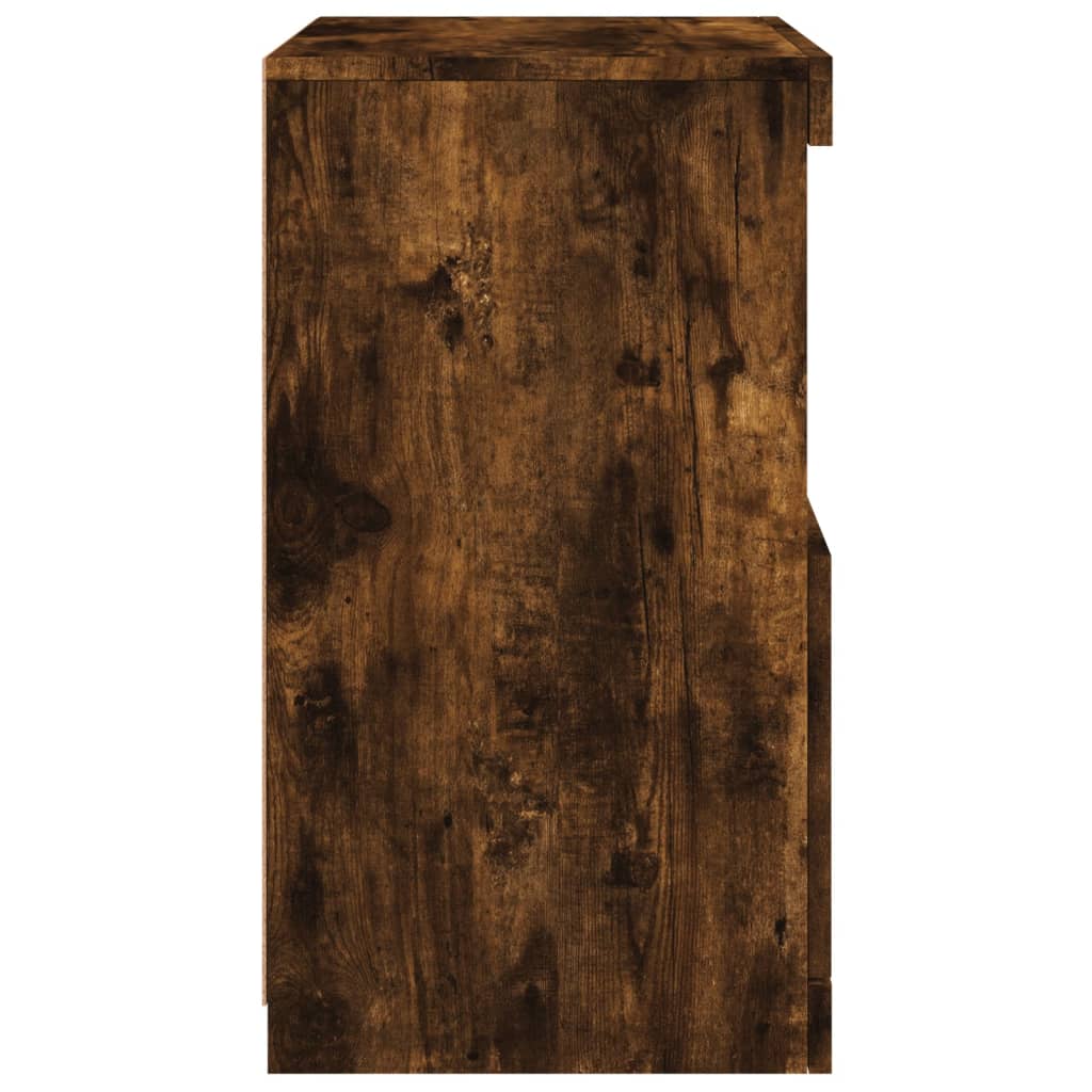 vidaXL Szafka z oświetleniem LED, przydymiony dąb, 41x37x67 cm
