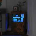 vidaXL Szafka z oświetleniem LED, przydymiony dąb, 41x37x67 cm