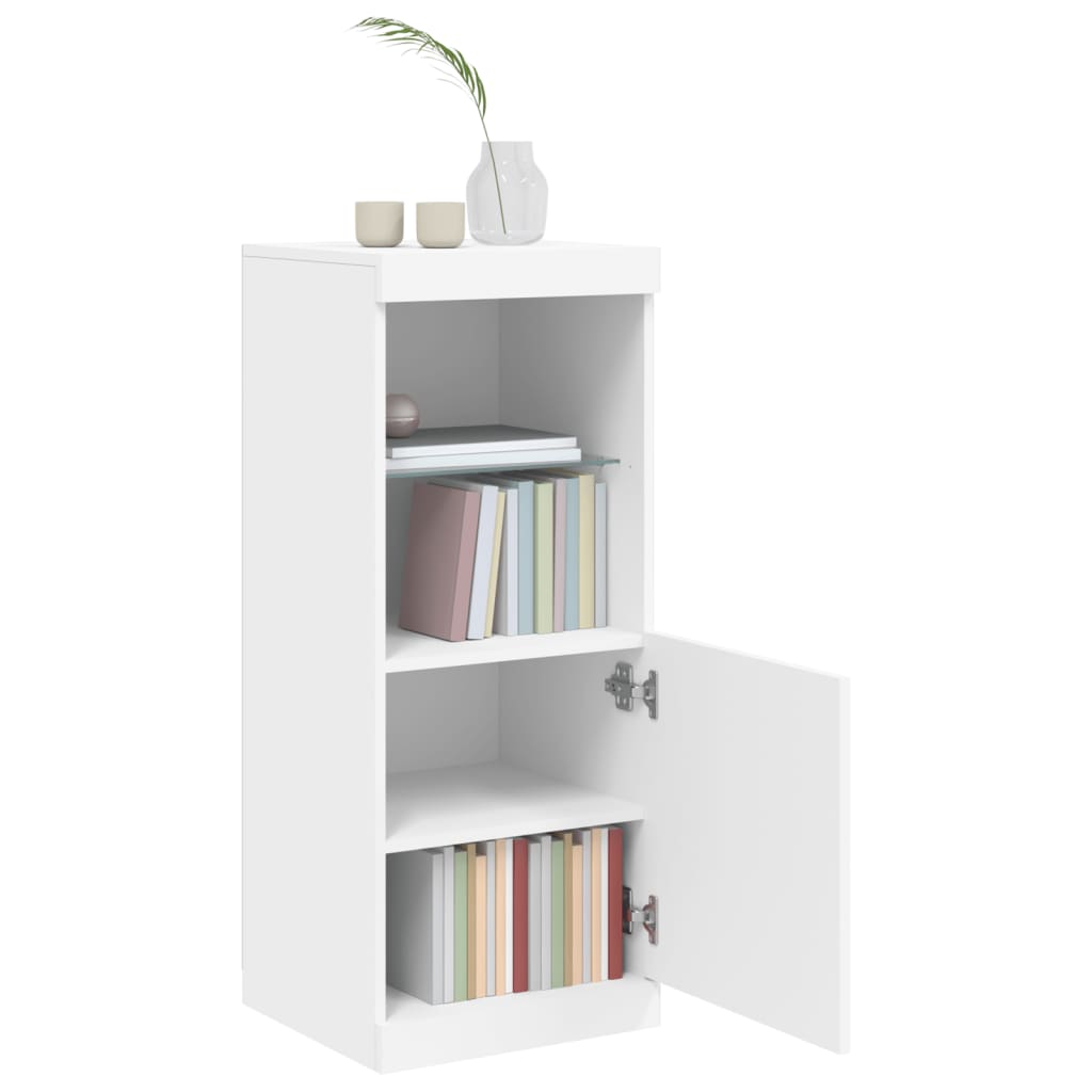 vidaXL Szafka z oświetleniem LED, biała, 41x37x100 cm