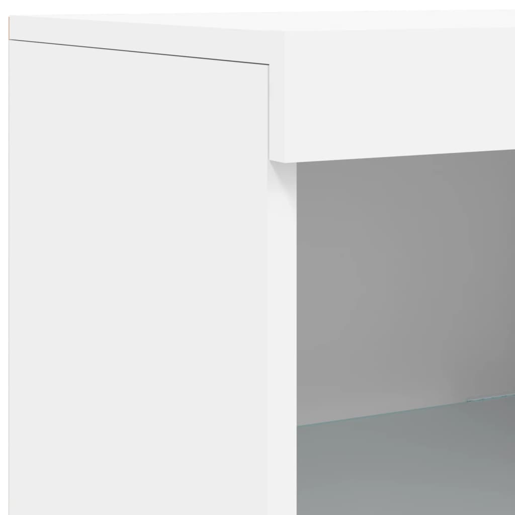 vidaXL Szafka z oświetleniem LED, biała, 41x37x100 cm