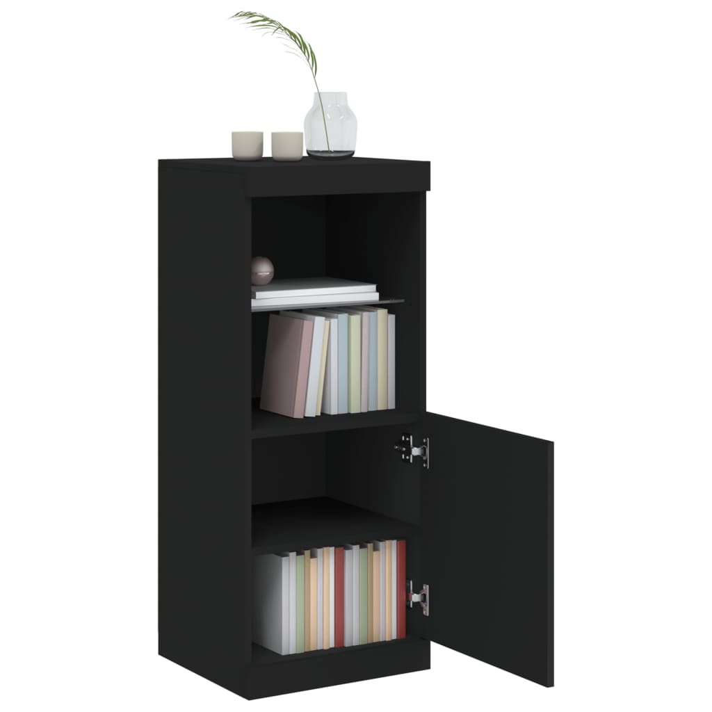vidaXL Szafka z oświetleniem LED, czarna, 41x37x100 cm