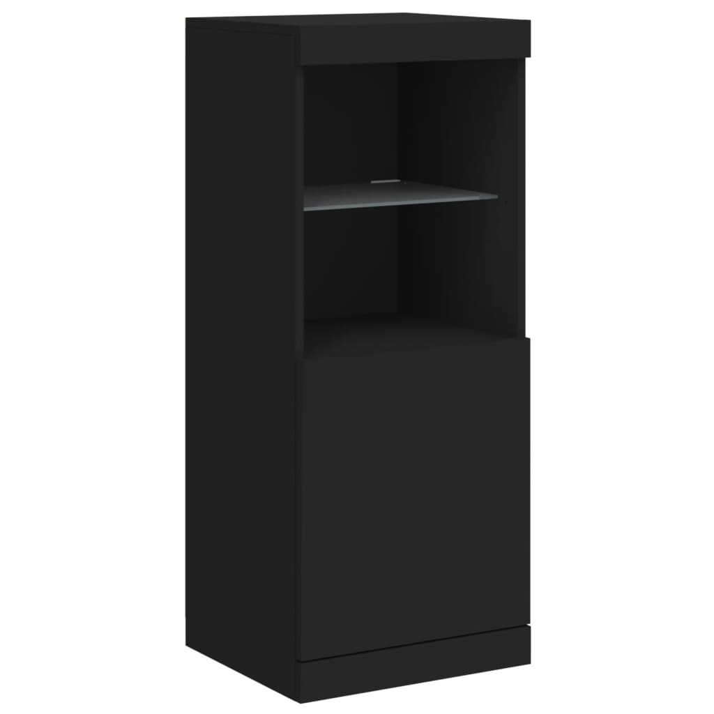 vidaXL Szafka z oświetleniem LED, czarna, 41x37x100 cm