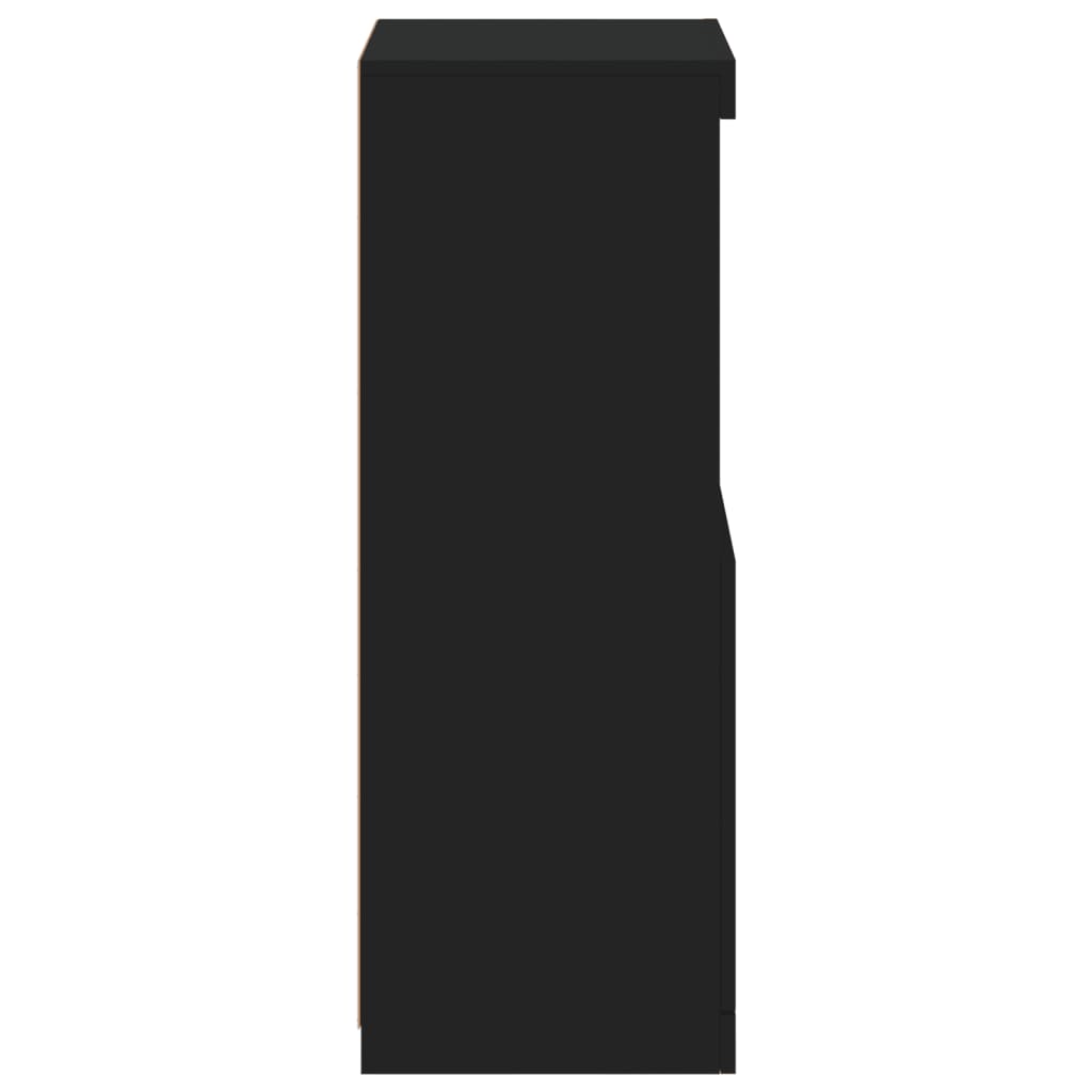 vidaXL Szafka z oświetleniem LED, czarna, 41x37x100 cm