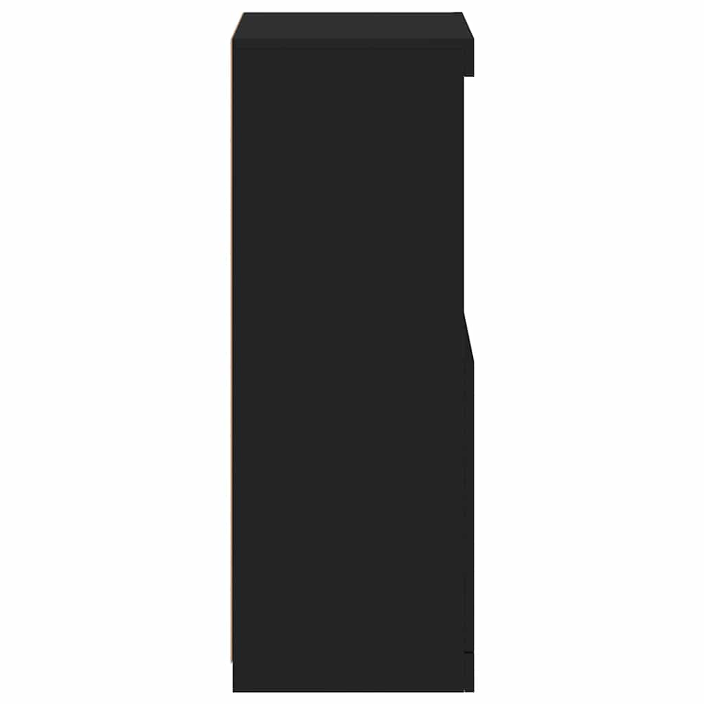 vidaXL Szafka z oświetleniem LED, czarna, 41x37x100 cm