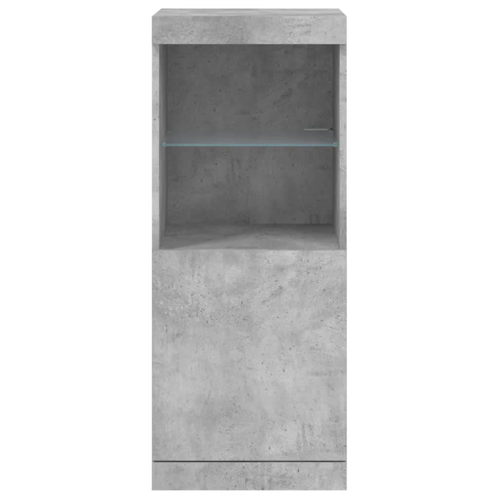 vidaXL Szafka z oświetleniem LED, szarość betonu, 41x37x100 cm