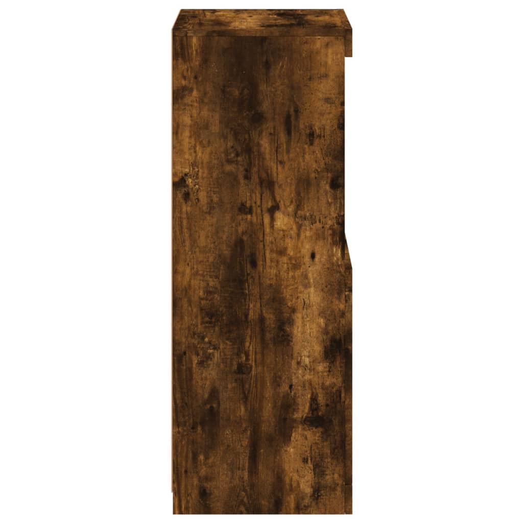 vidaXL Szafka z oświetleniem LED, przydymiony dąb, 41x37x100 cm