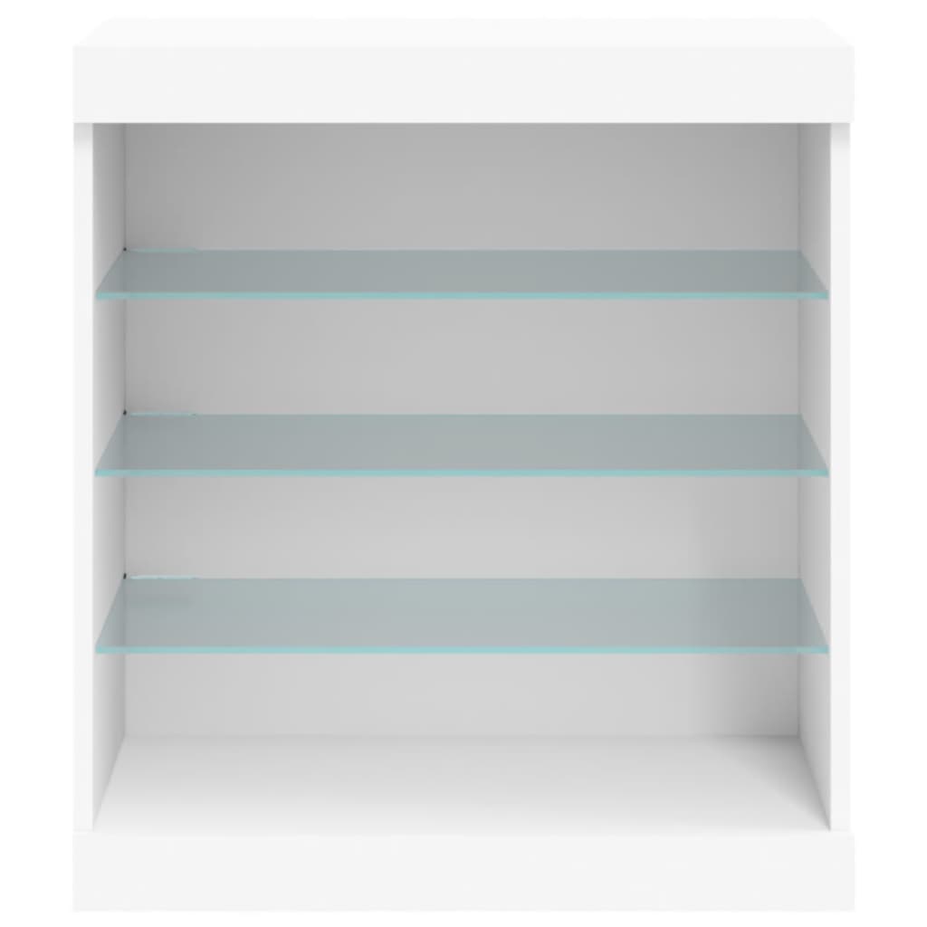 vidaXL Szafka z oświetleniem LED, biała, 60,5x37x67 cm