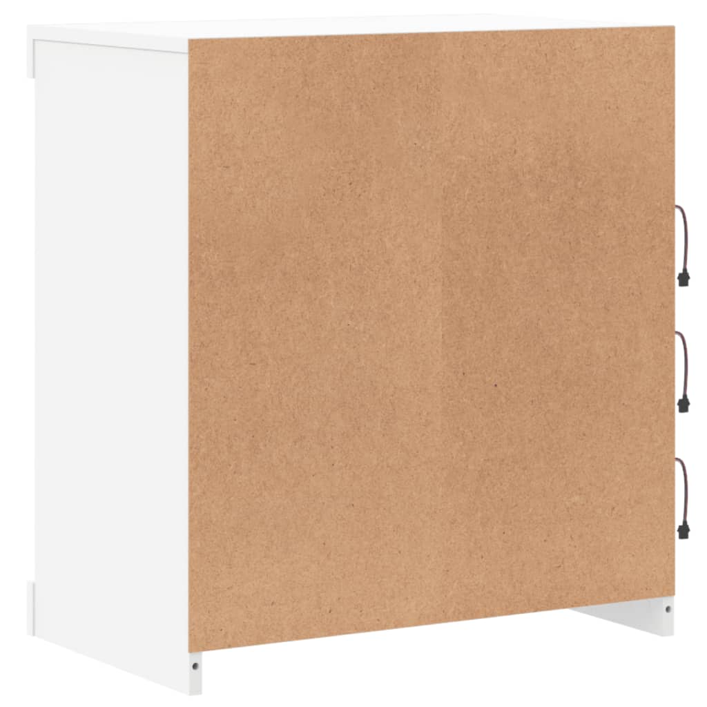 vidaXL Szafka z oświetleniem LED, biała, 60,5x37x67 cm