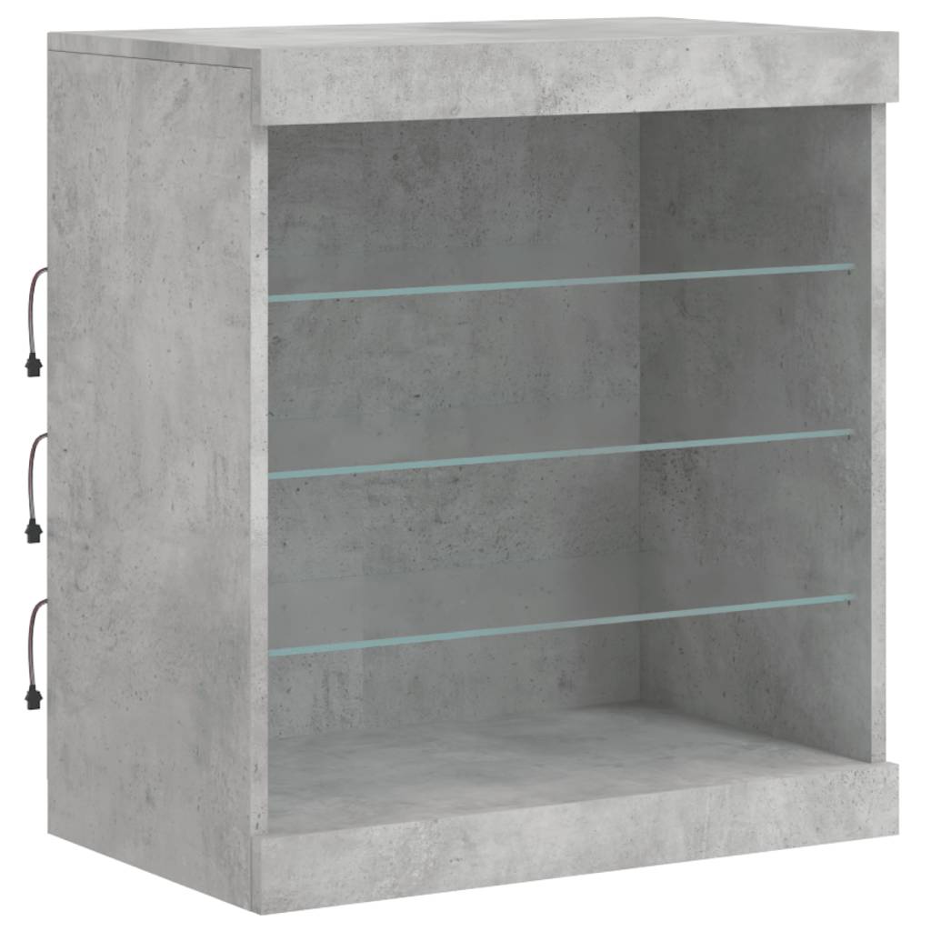vidaXL Szafka z oświetleniem LED, szarość betonu, 60,5x37x67 cm