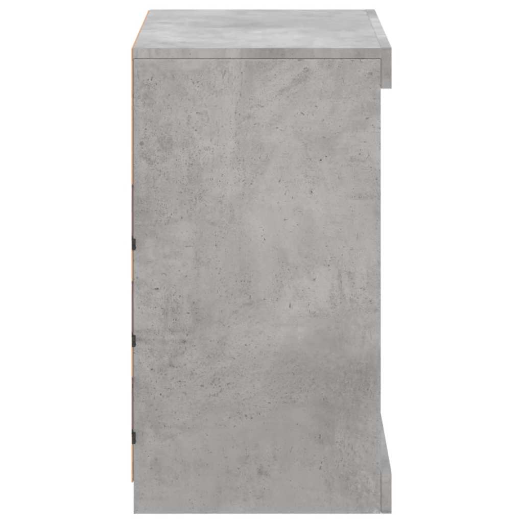 vidaXL Szafka z oświetleniem LED, szarość betonu, 60,5x37x67 cm