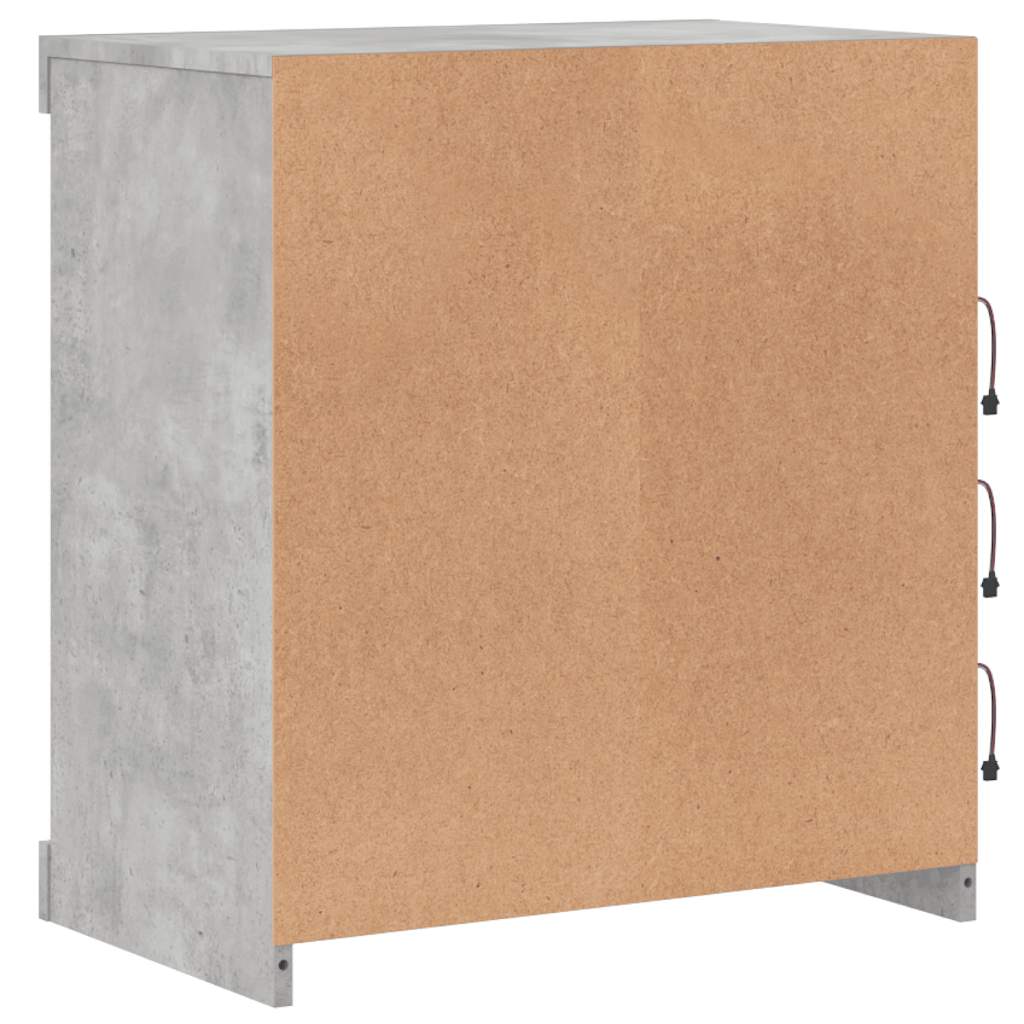 vidaXL Szafka z oświetleniem LED, szarość betonu, 60,5x37x67 cm