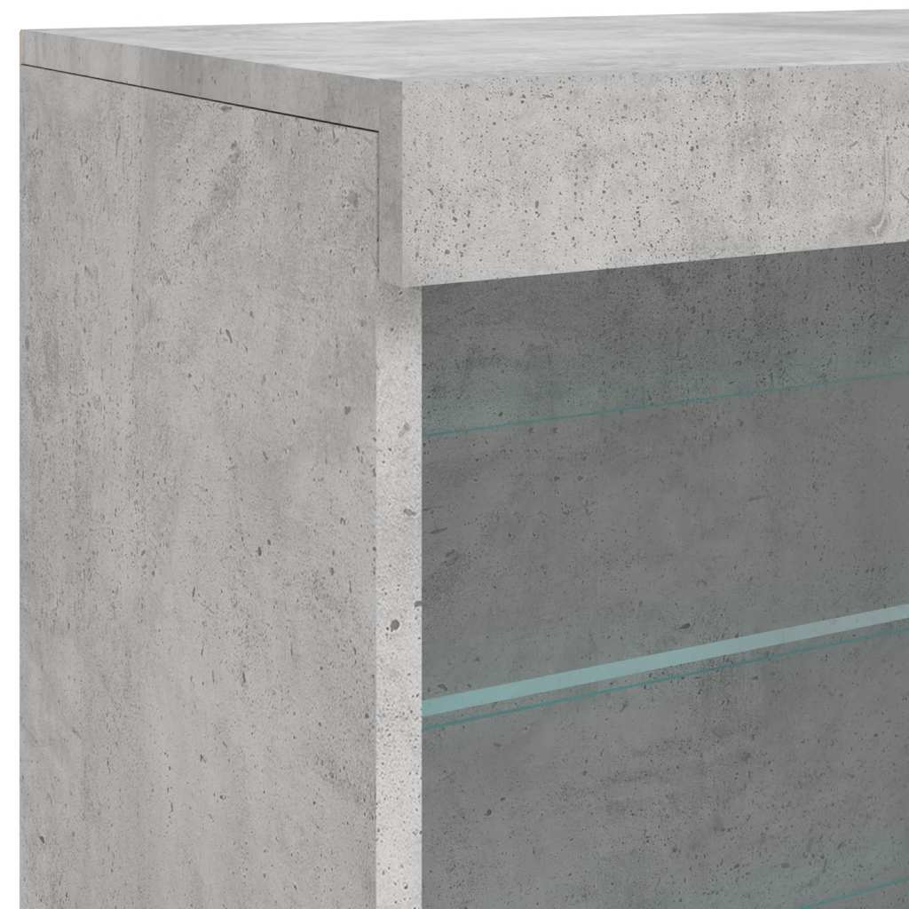 vidaXL Szafka z oświetleniem LED, szarość betonu, 60,5x37x67 cm