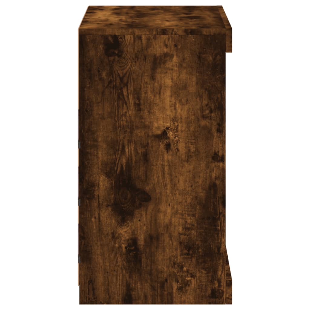 vidaXL Szafka z oświetleniem LED, przydymiony dąb, 60,5x37x67 cm