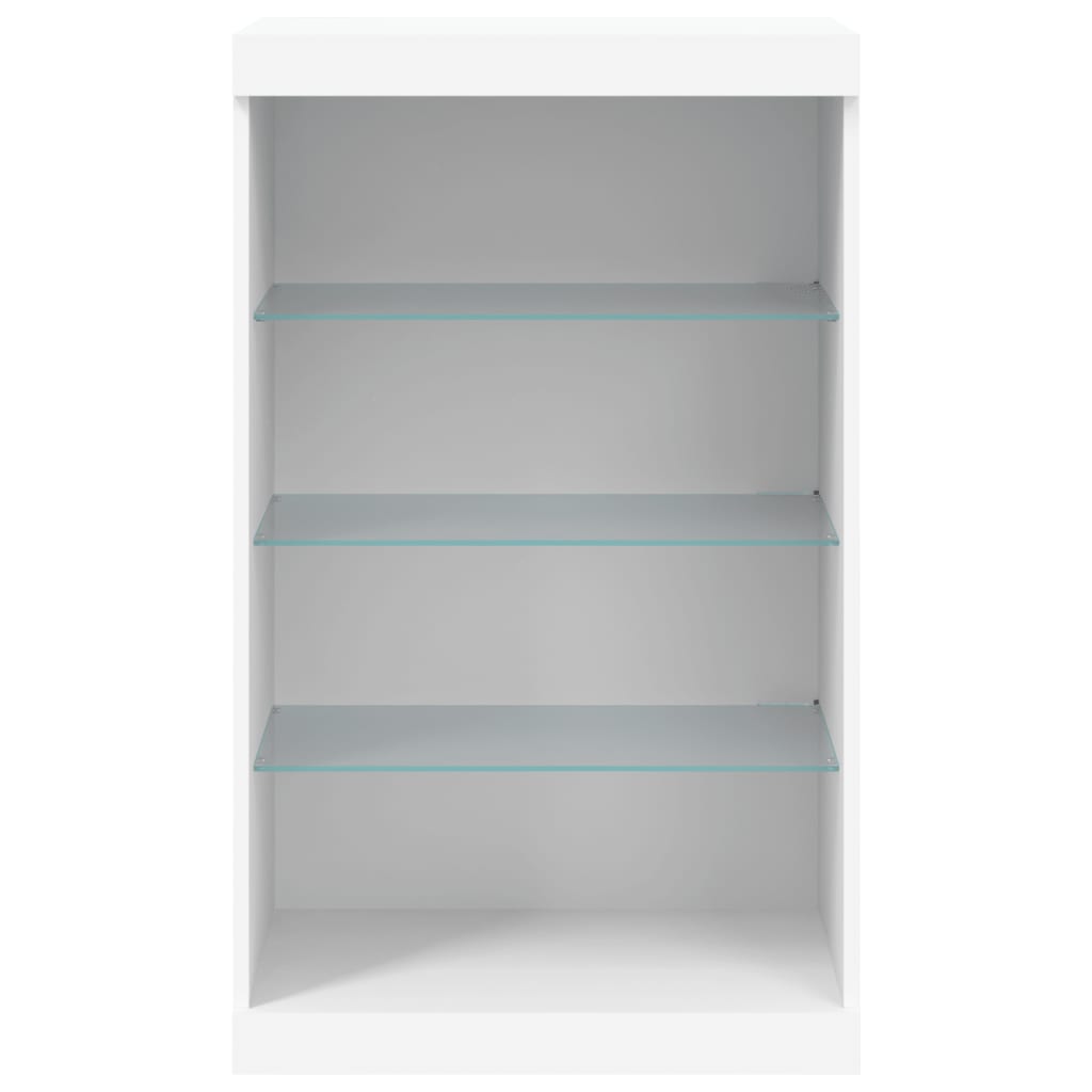 vidaXL Szafka z oświetleniem LED, biała, 60,5x37x100 cm