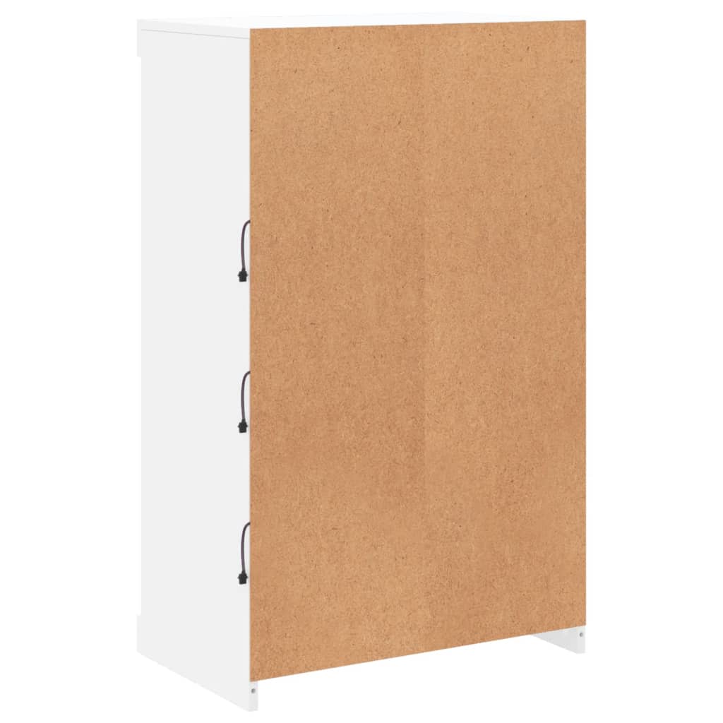 vidaXL Szafka z oświetleniem LED, biała, 60,5x37x100 cm
