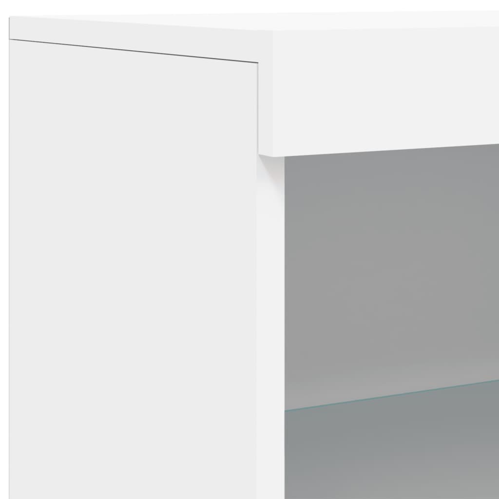 vidaXL Szafka z oświetleniem LED, biała, 60,5x37x100 cm