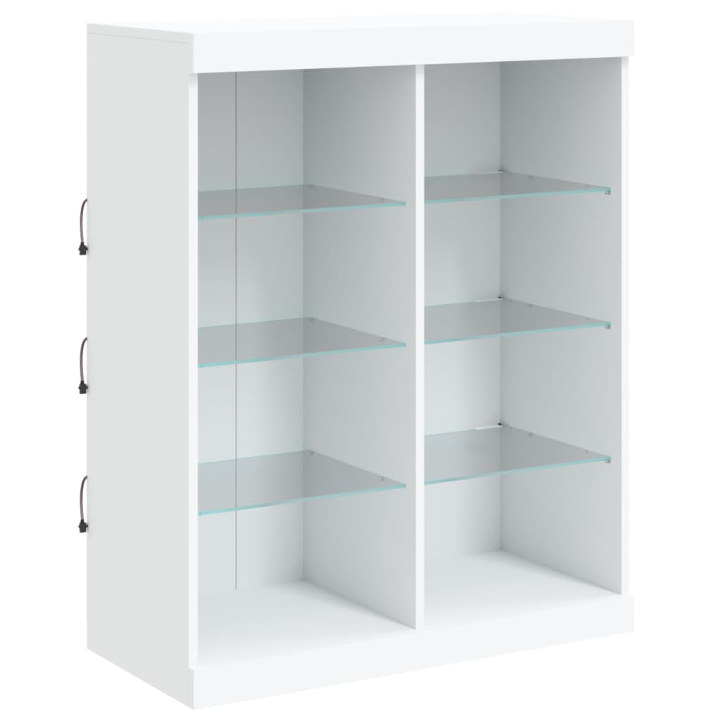 vidaXL Szafka z oświetleniem LED, biała, 81x37x100 cm