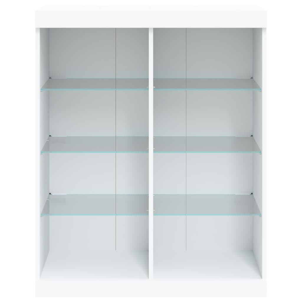 vidaXL Szafka z oświetleniem LED, biała, 81x37x100 cm