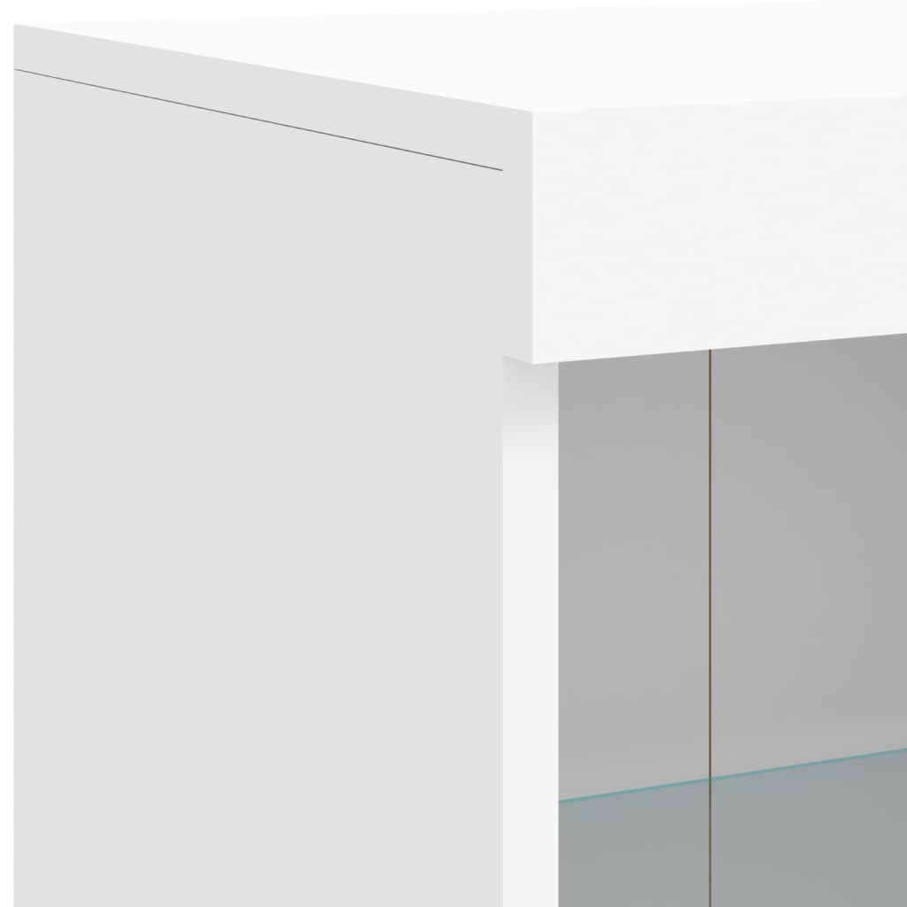 vidaXL Szafka z oświetleniem LED, biała, 81x37x100 cm