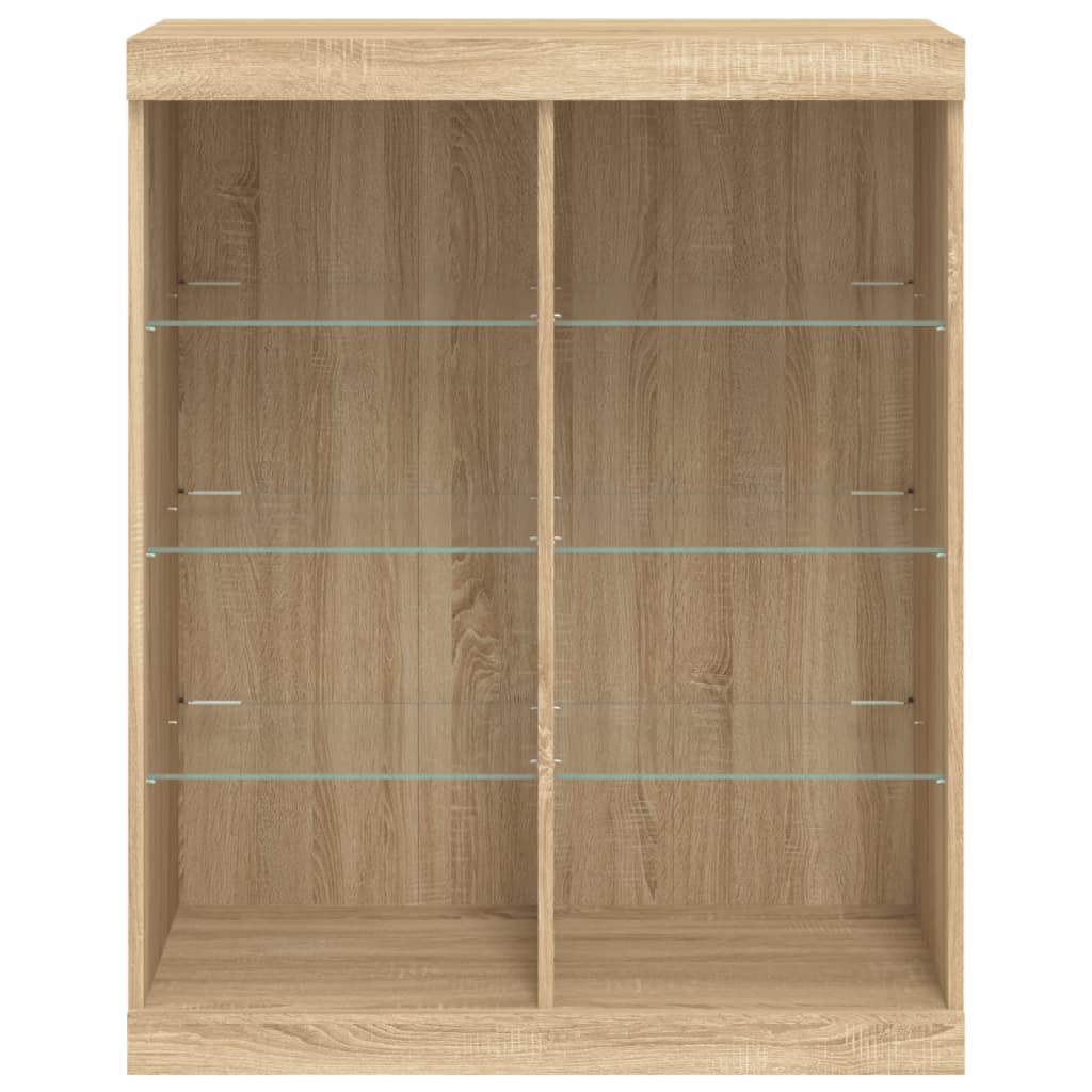 vidaXL Szafka z oświetleniem LED, dąb sonoma, 81x37x100 cm