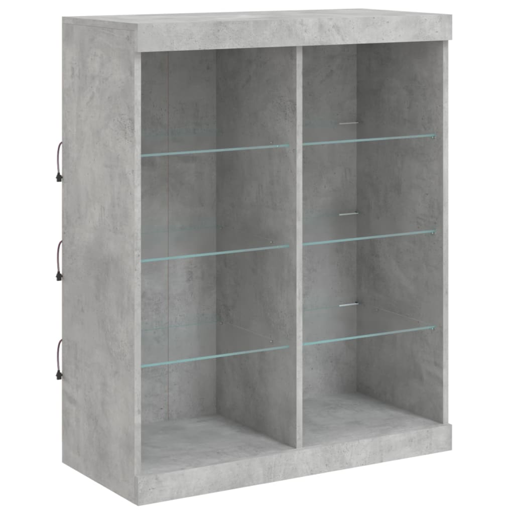 vidaXL Szafka z oświetleniem LED, szarość betonu, 81x37x100 cm