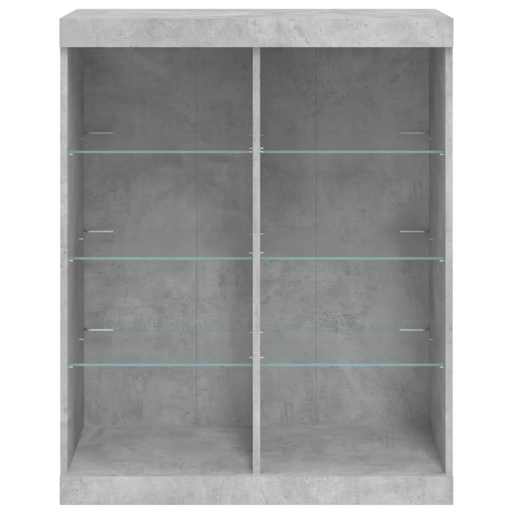 vidaXL Szafka z oświetleniem LED, szarość betonu, 81x37x100 cm