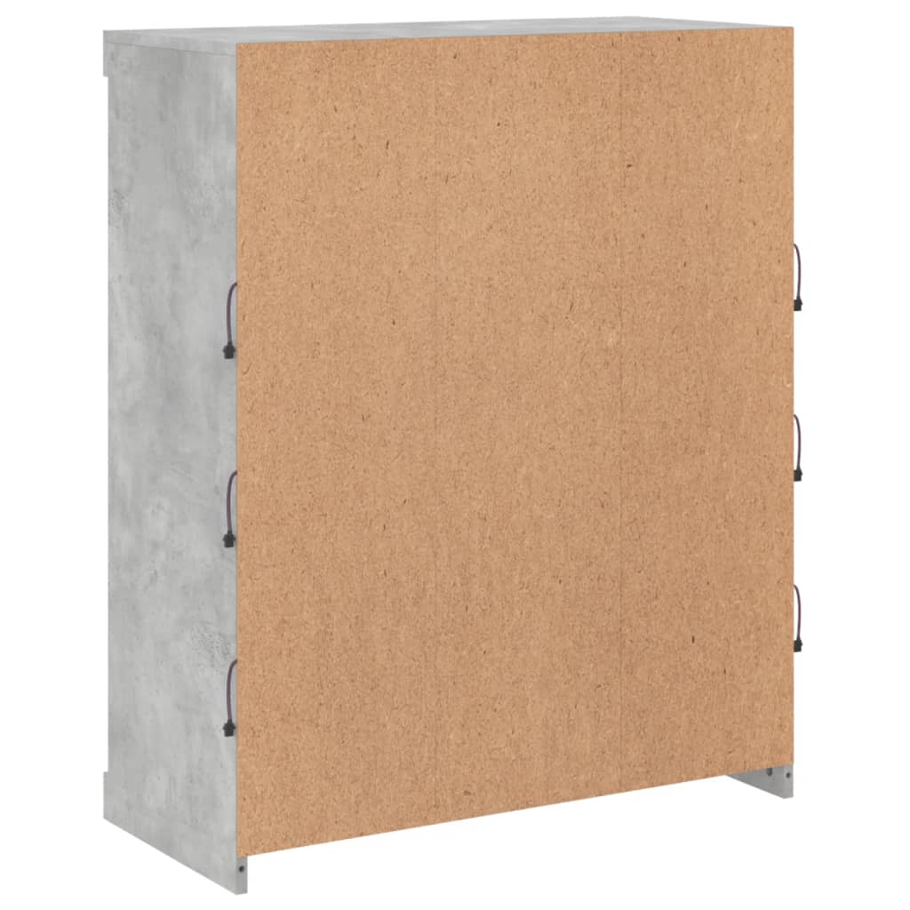vidaXL Szafka z oświetleniem LED, szarość betonu, 81x37x100 cm