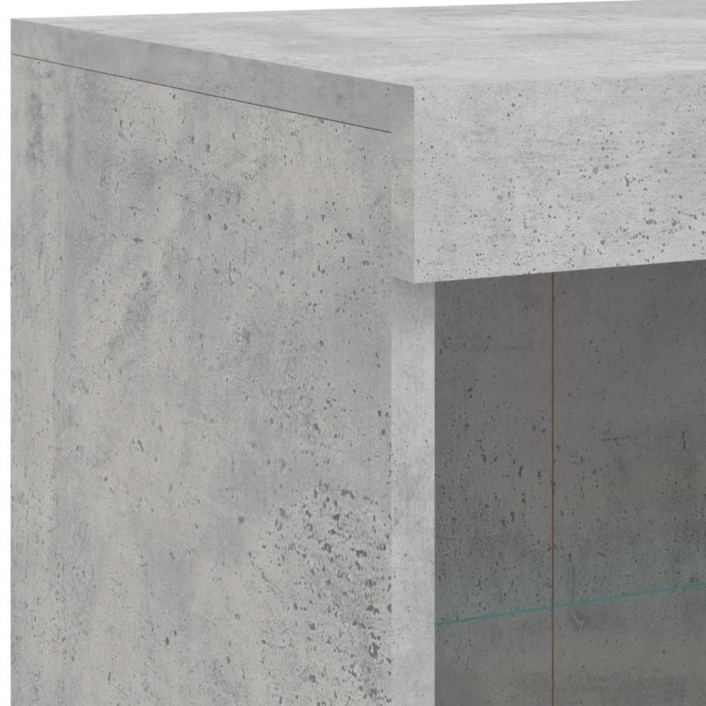 vidaXL Szafka z oświetleniem LED, szarość betonu, 81x37x100 cm