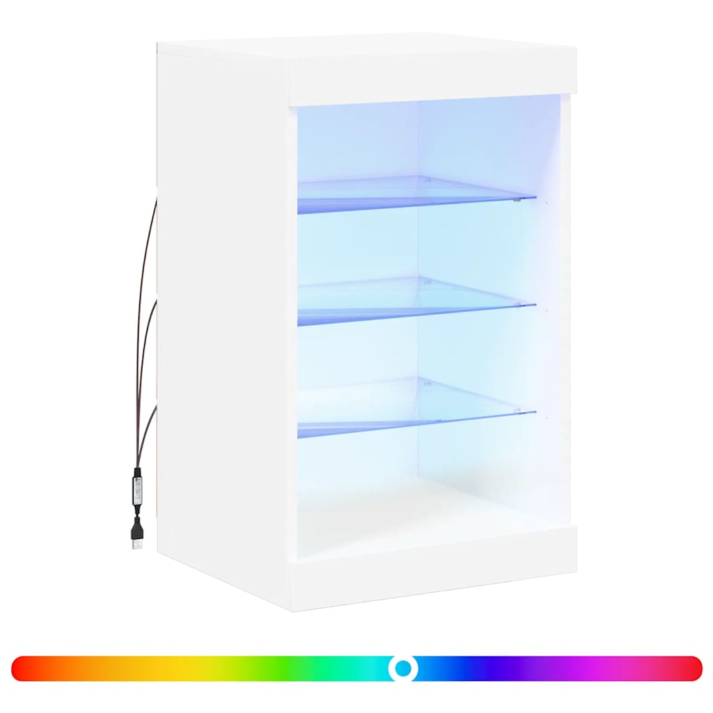 vidaXL Szafka z oświetleniem LED, biała, 41x37x67 cm
