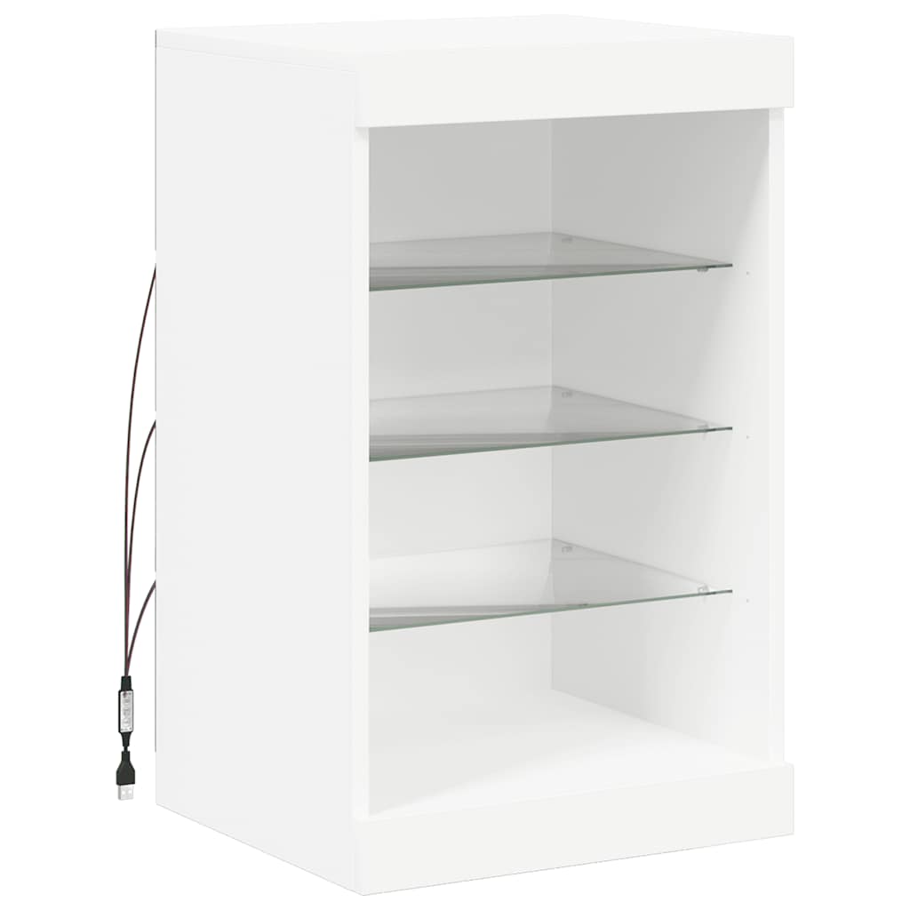 vidaXL Szafka z oświetleniem LED, biała, 41x37x67 cm