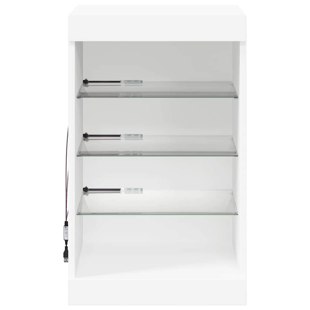 vidaXL Szafka z oświetleniem LED, biała, 41x37x67 cm