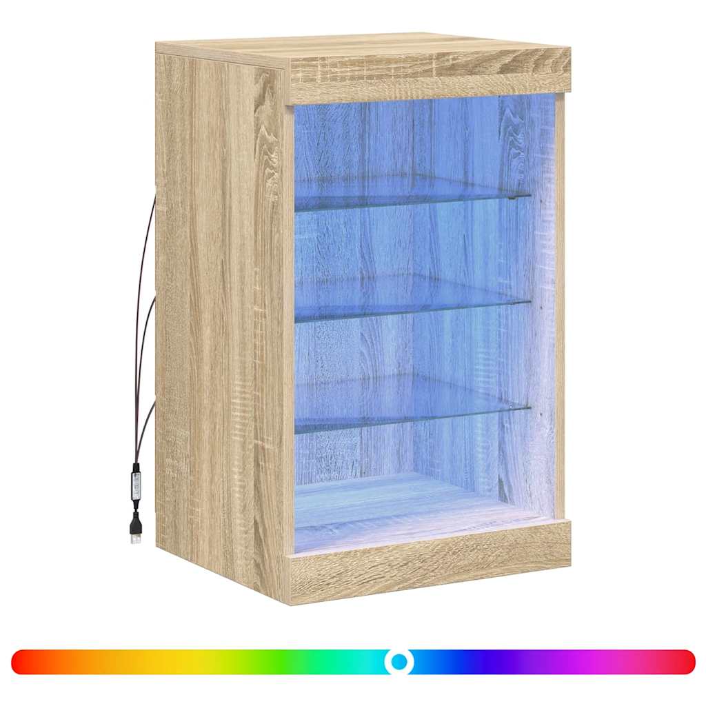 vidaXL Szafka z oświetleniem LED, dąb sonoma, 41x37x67 cm